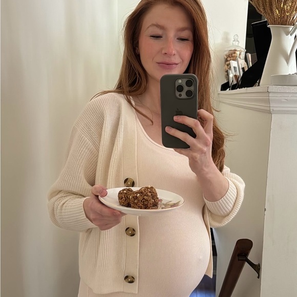 Cream Maternity Dress - Picture 1 of 6